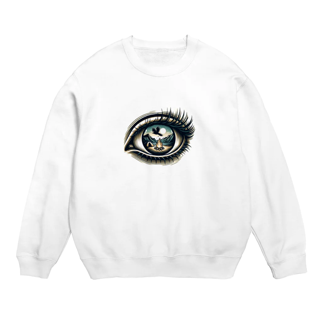 EseCAMPのキャンプto鳥シリーズ Crew Neck Sweatshirt