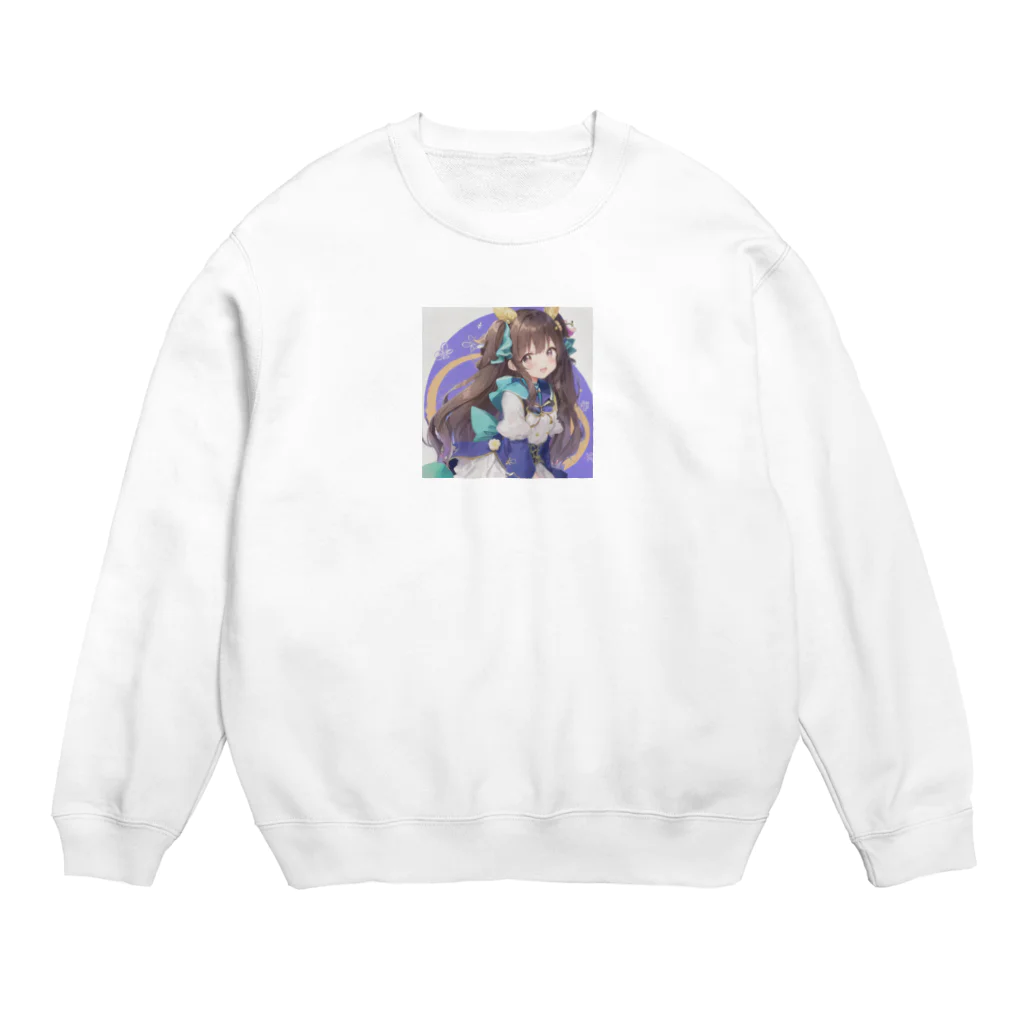 DIMDIMの脳内ショップのロングヘアーの女の子 Crew Neck Sweatshirt