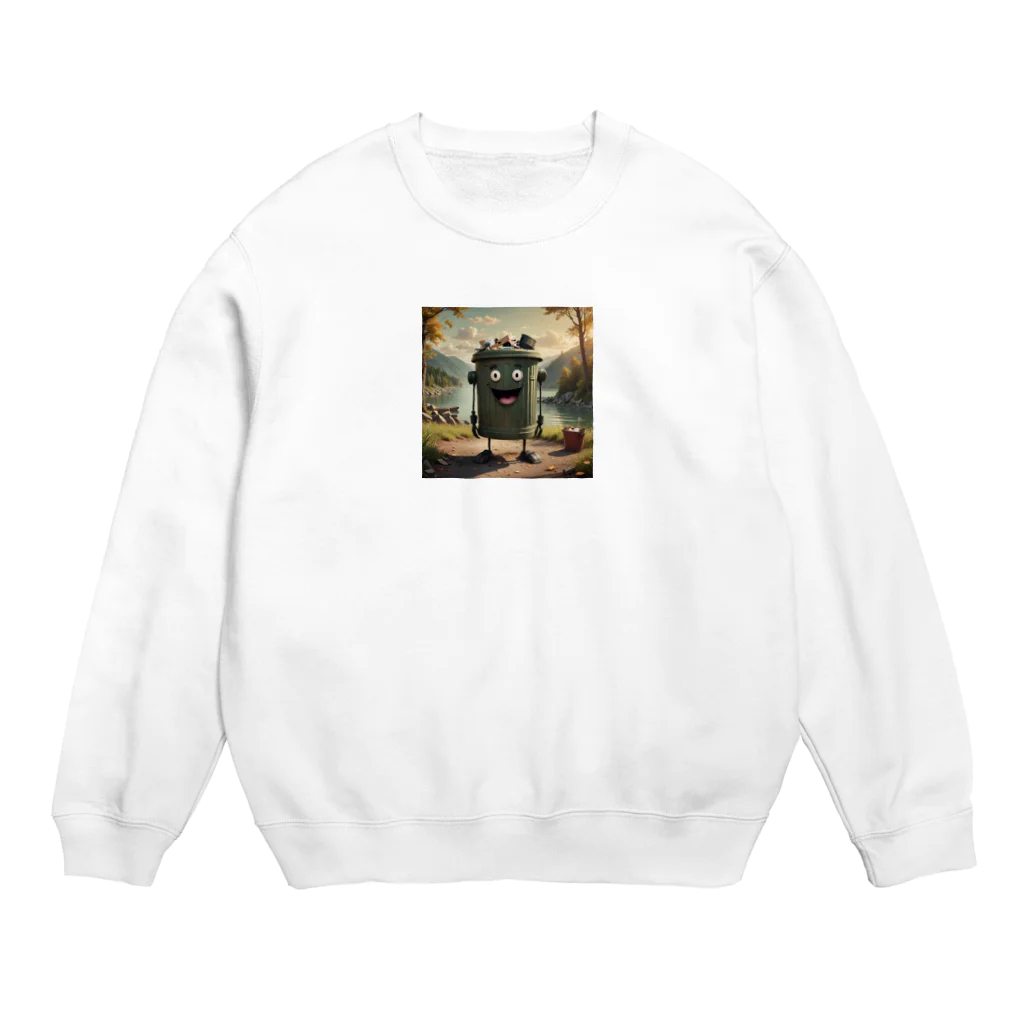 AI妖怪大図鑑のゴミ箱妖怪　ダボさん Crew Neck Sweatshirt