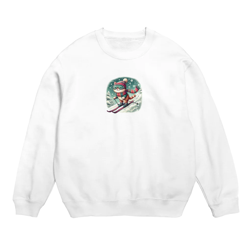 hyuga123のすべってます Crew Neck Sweatshirt