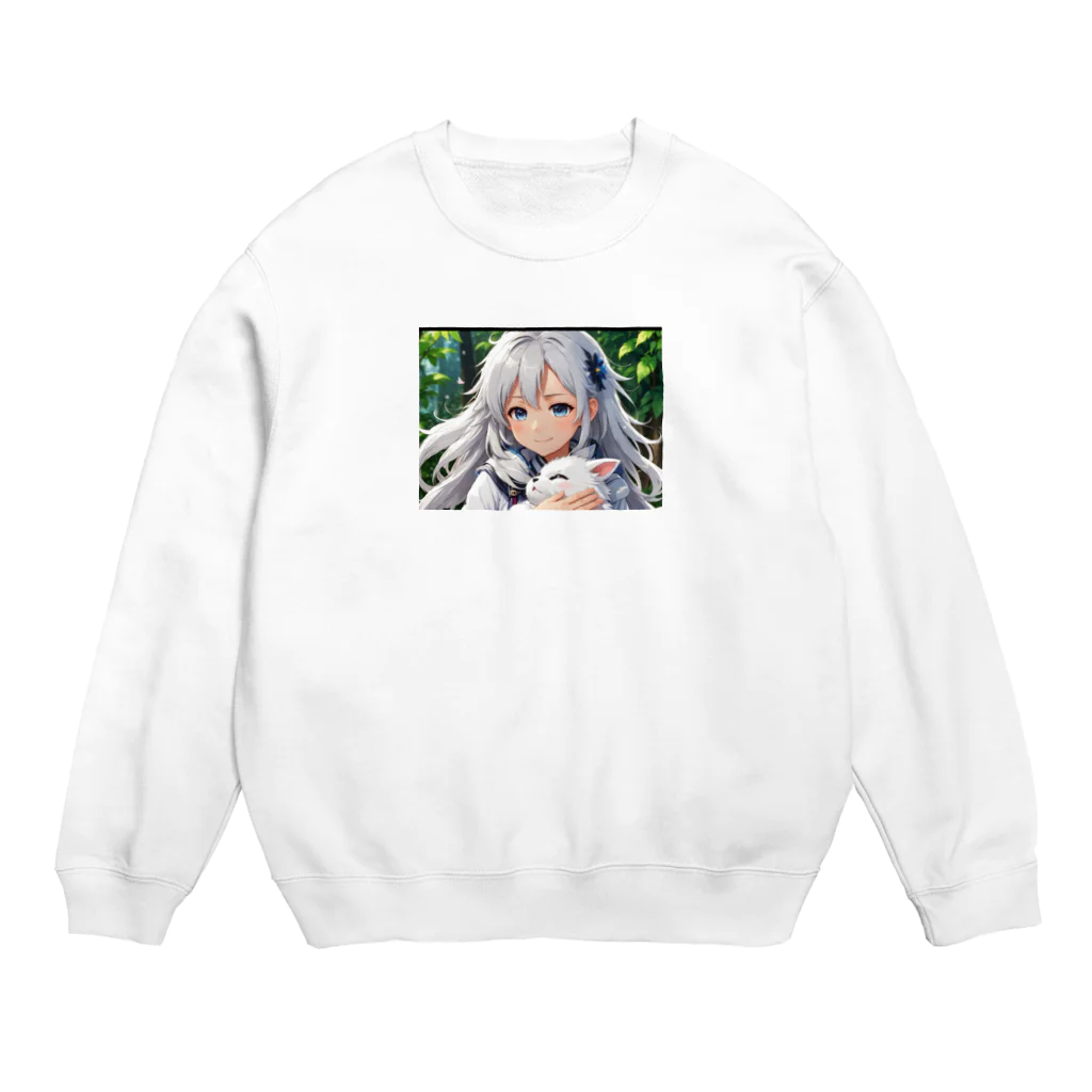 巫女スタぐらむのだっこされる神様 Crew Neck Sweatshirt