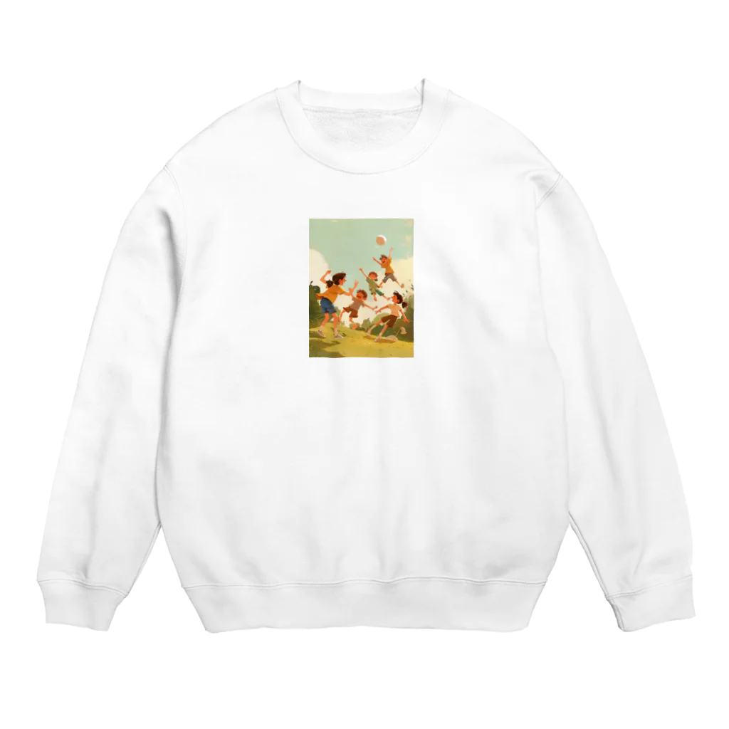 AQUAMETAVERSEの楽しそうな子供たち Crew Neck Sweatshirt