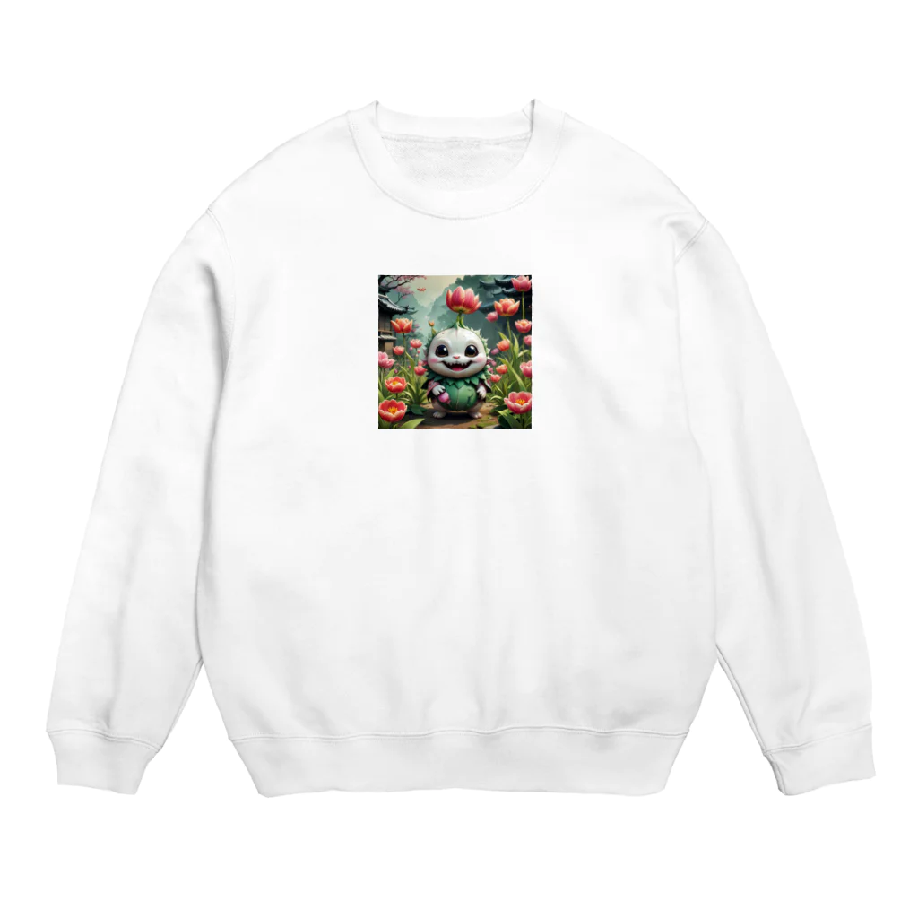 AI妖怪大図鑑のチューリップ妖怪　ファミラ Crew Neck Sweatshirt