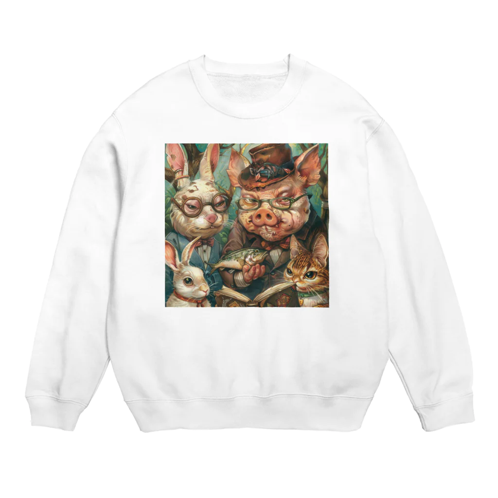 AQUAMETAVERSEの読者習慣　なでしこ1478 Crew Neck Sweatshirt