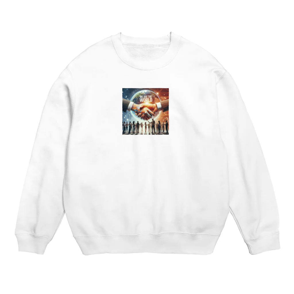 Qten369の愛は地球を救うα Crew Neck Sweatshirt