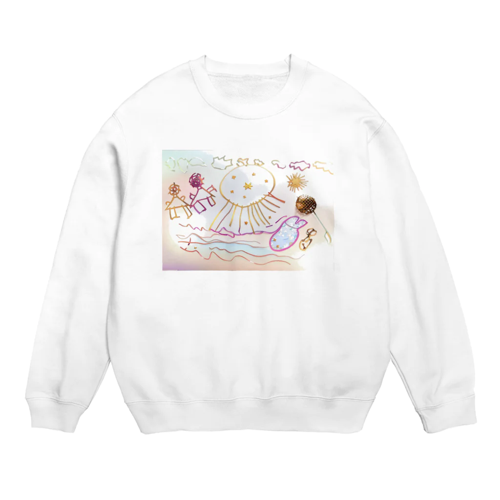 okono_eのクラゲにビックリ by 5-year-old Crew Neck Sweatshirt