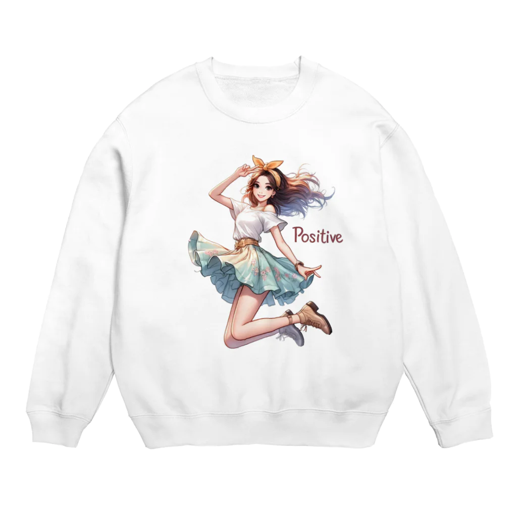 riopara0777のPOSITIVE GIRL Crew Neck Sweatshirt