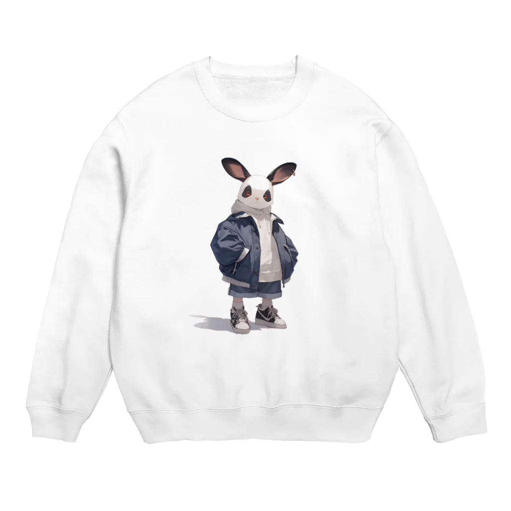 AQUAMETAVERSEのうさぎ君 BeeBee 1786 Crew Neck Sweatshirt