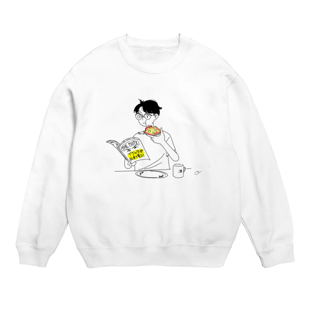 oyumiのピザ Crew Neck Sweatshirt