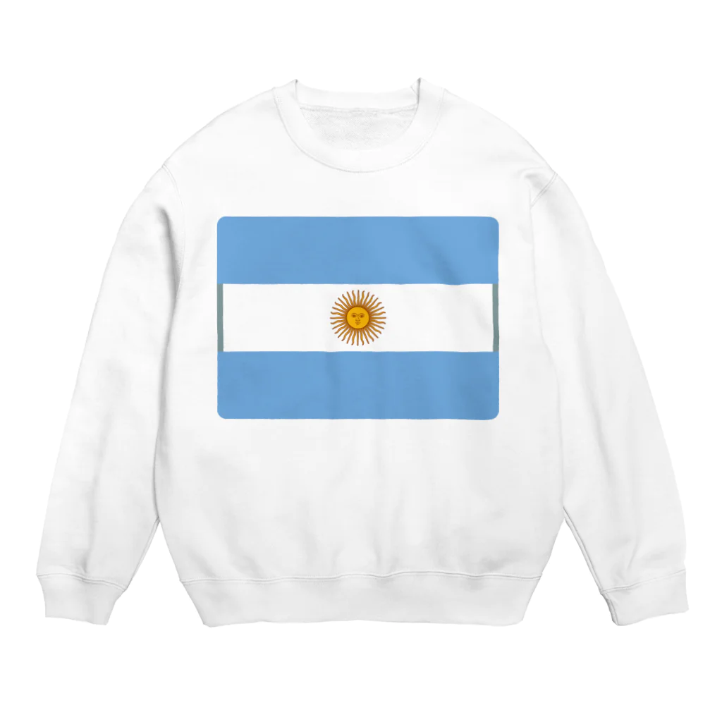 お絵かき屋さんのアルゼンチンの国旗 Crew Neck Sweatshirt