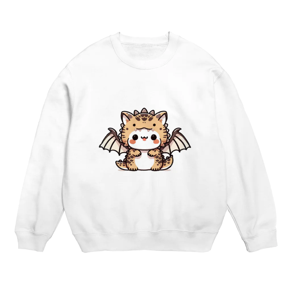 ドラにゃん🐾の豆ドラニャン Crew Neck Sweatshirt