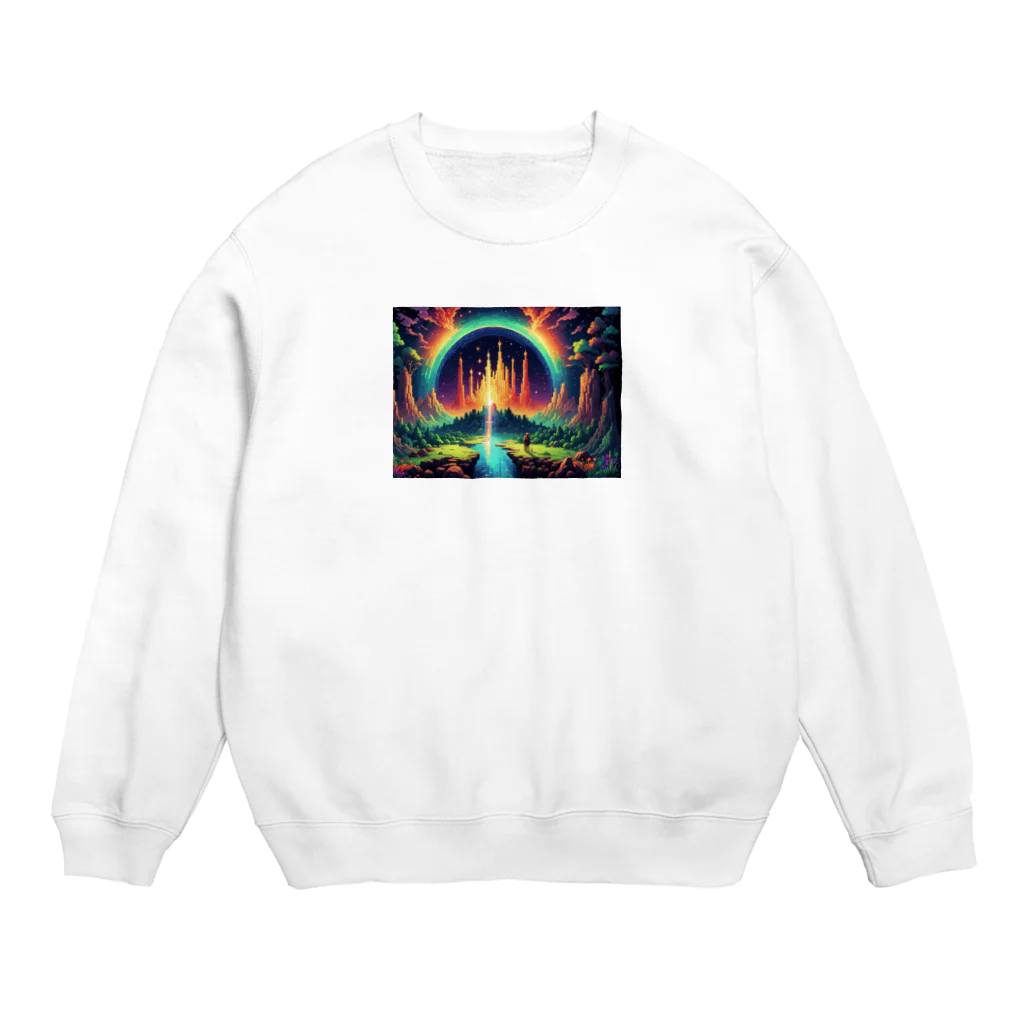 Oshiboriの虹ドット絵 Crew Neck Sweatshirt