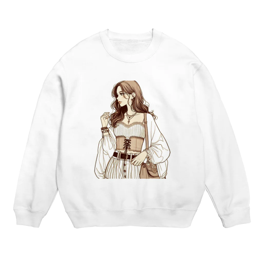 room-chaconneの寺町通りの貴子 Crew Neck Sweatshirt