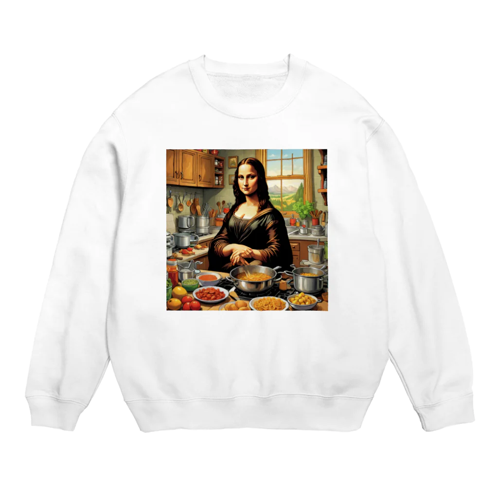 Ryooooooooooooooの料理するモナ・リザ Crew Neck Sweatshirt