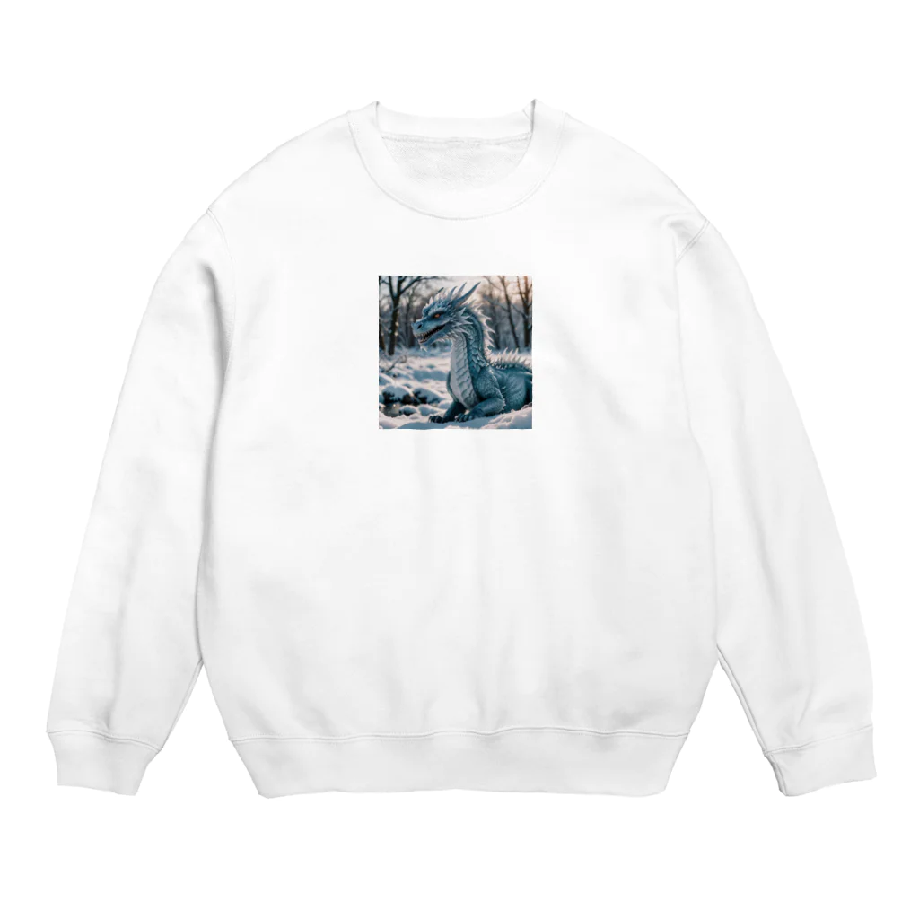 幻想都市の氷のドラゴン Crew Neck Sweatshirt