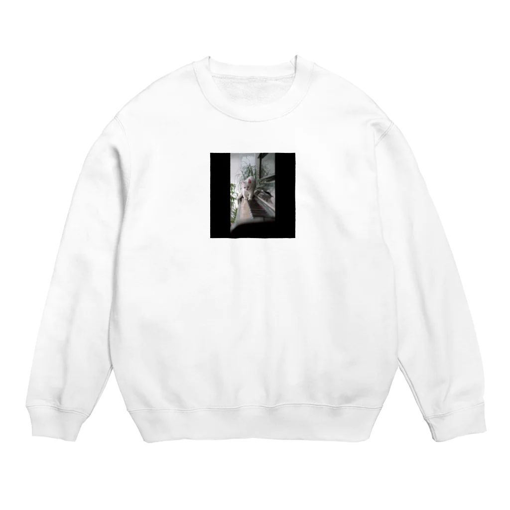 ozuzu123のピアノでねこ Crew Neck Sweatshirt