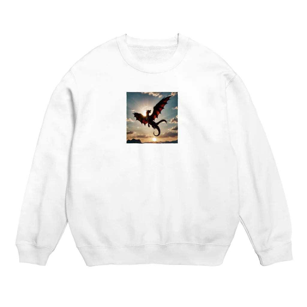 幻想都市の太陽のドラゴン Crew Neck Sweatshirt