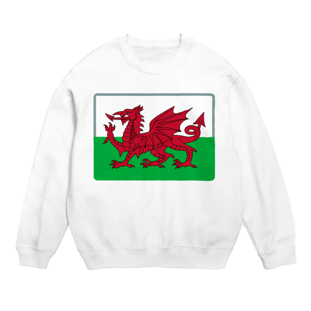 お絵かき屋さんのウェールズの旗 Crew Neck Sweatshirt
