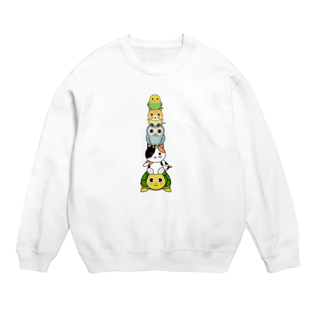 chicodeza by suzuriのアニマルタワ〜 Crew Neck Sweatshirt