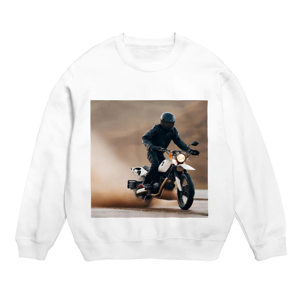 the blue seasonの要素を駆け抜ける轟音: ライダーの冒険 Crew Neck Sweatshirt