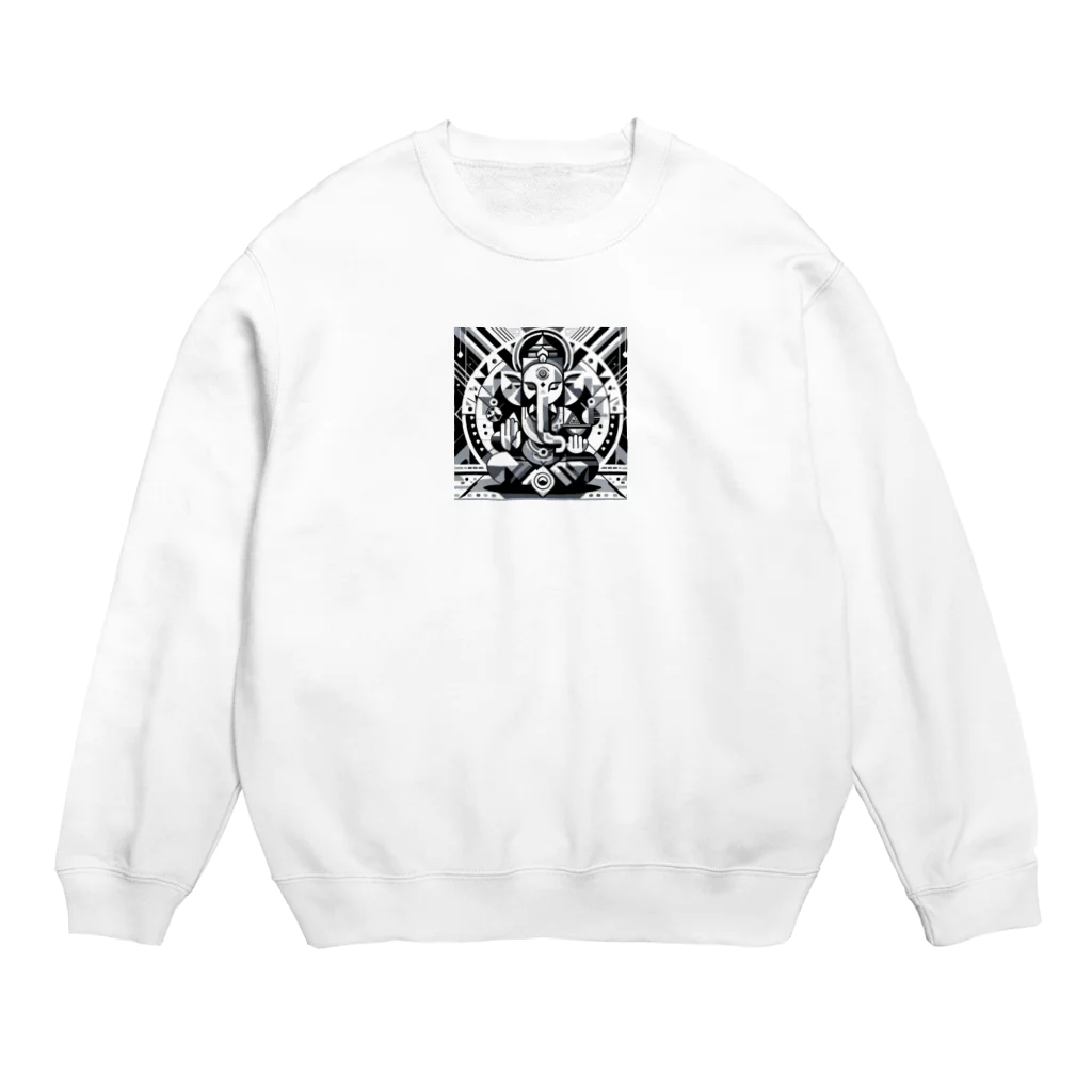 greenartの幾何学ガネーシャ Crew Neck Sweatshirt