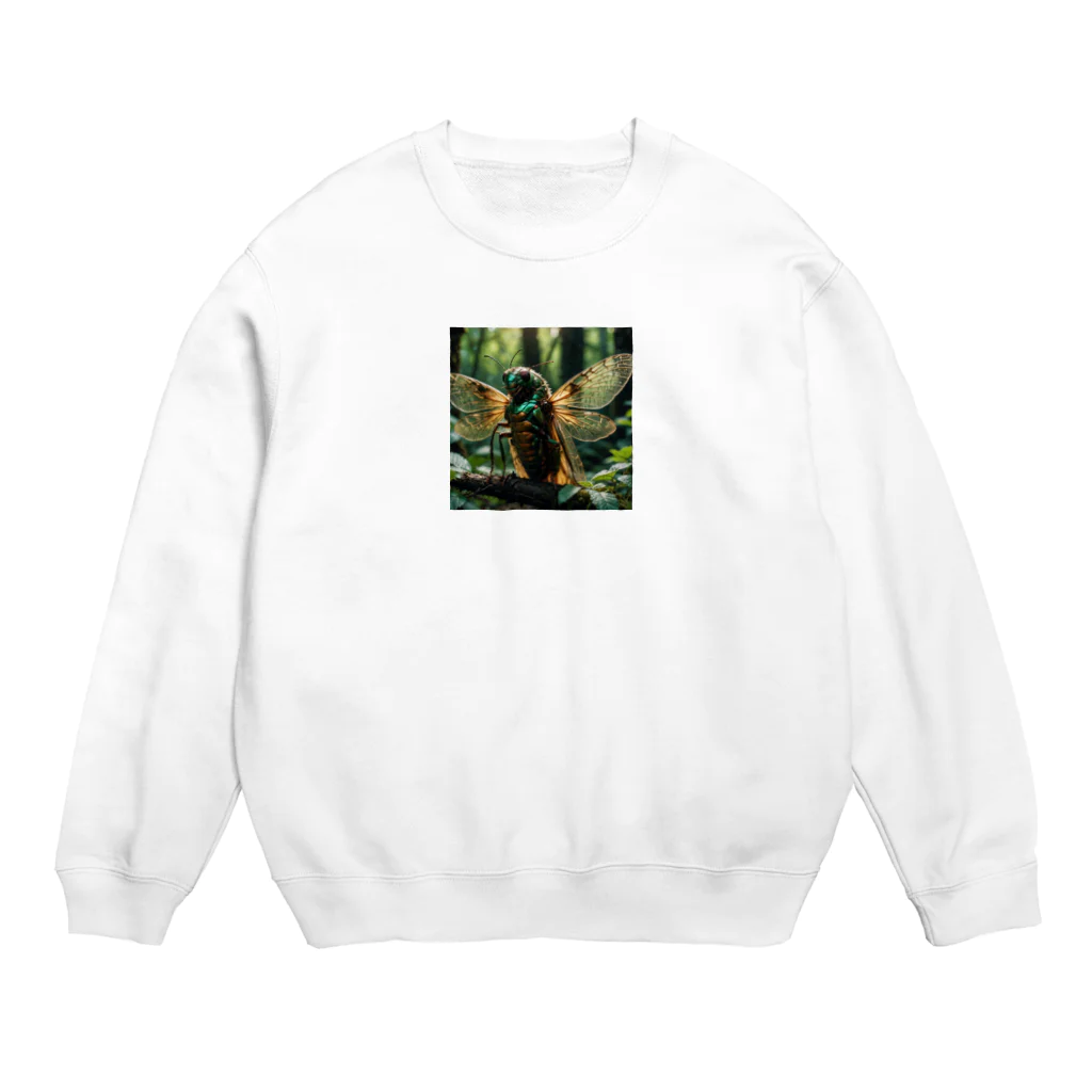 majimeの蝉の幼虫 Crew Neck Sweatshirt