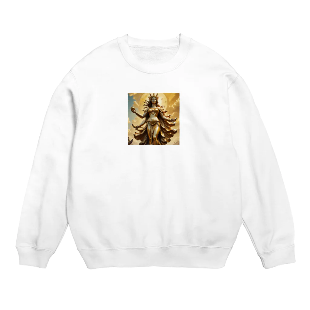 クリエイティブな大神と僕の勝利の女神：美しさと幸運の融合 Crew Neck Sweatshirt