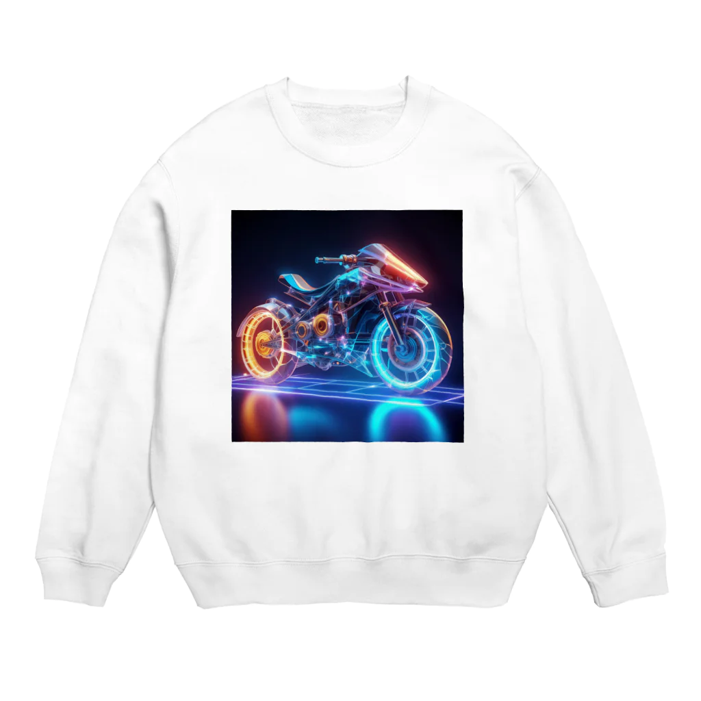 kenny777のバイクホログラム Crew Neck Sweatshirt