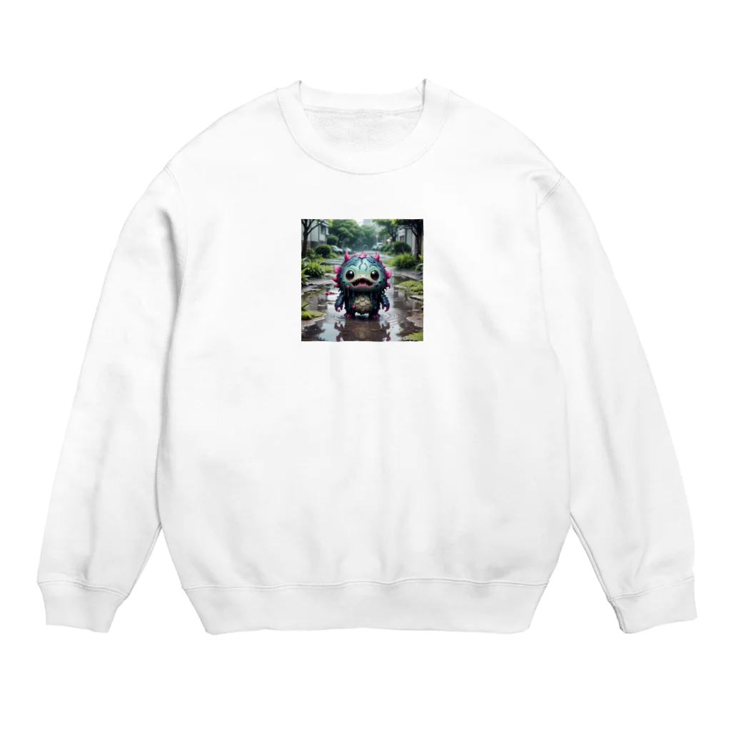 AI妖怪大図鑑の水たまり妖怪　ちゃぷらん Crew Neck Sweatshirt