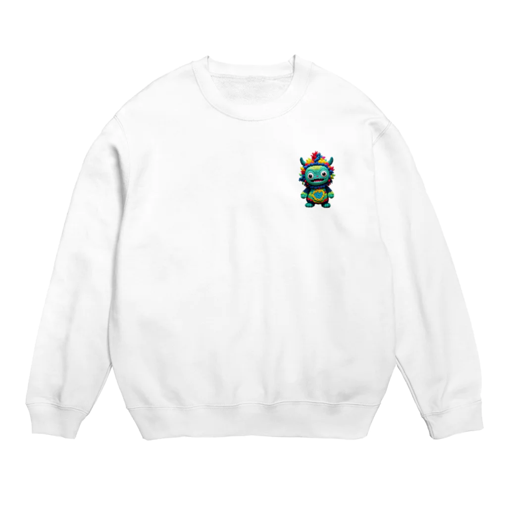 AI妖怪大図鑑の毛糸妖怪　アムヤン Crew Neck Sweatshirt