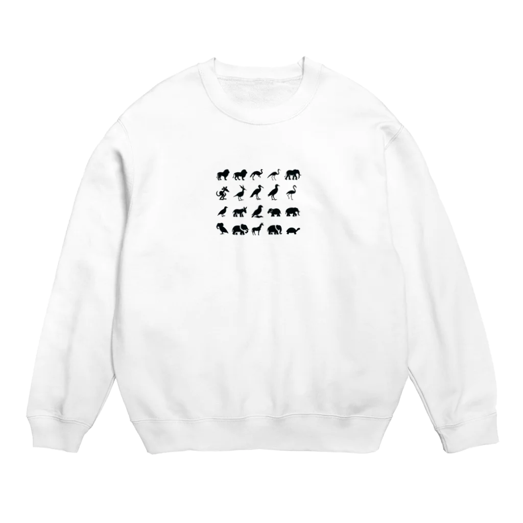 minaminokahoの可愛い動物たちの影 Crew Neck Sweatshirt