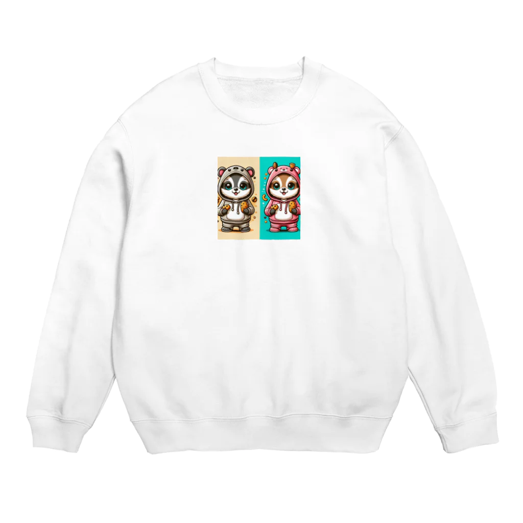 dai-k_1977のかわいい癒やし動物 Crew Neck Sweatshirt