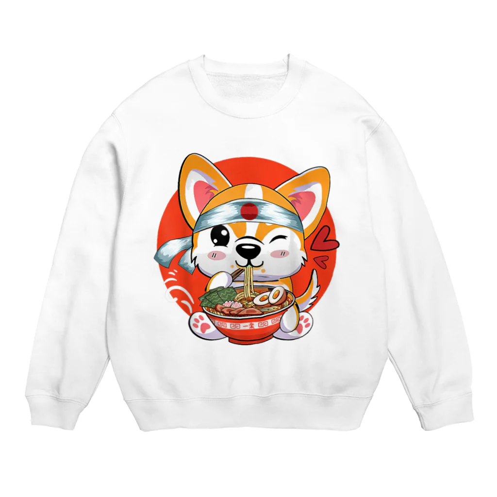 World_Teesのこのかわいいコーギーは、ラーメンやアニメが大好きな、10代の女の子に最適なプレゼントです。 Crew Neck Sweatshirt