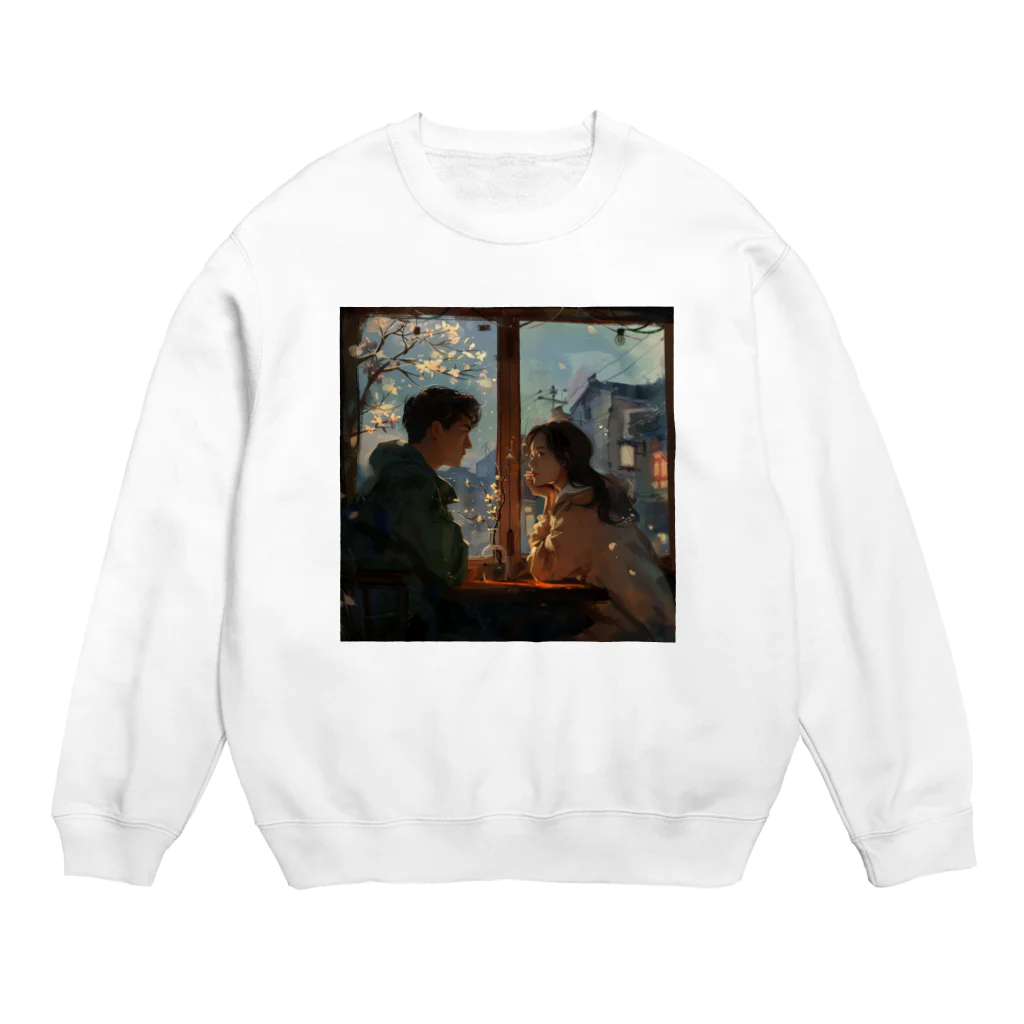 AQUAMETAVERSEの見つ目会う二人の愛しさの瞬間　なでしこ1478 Crew Neck Sweatshirt