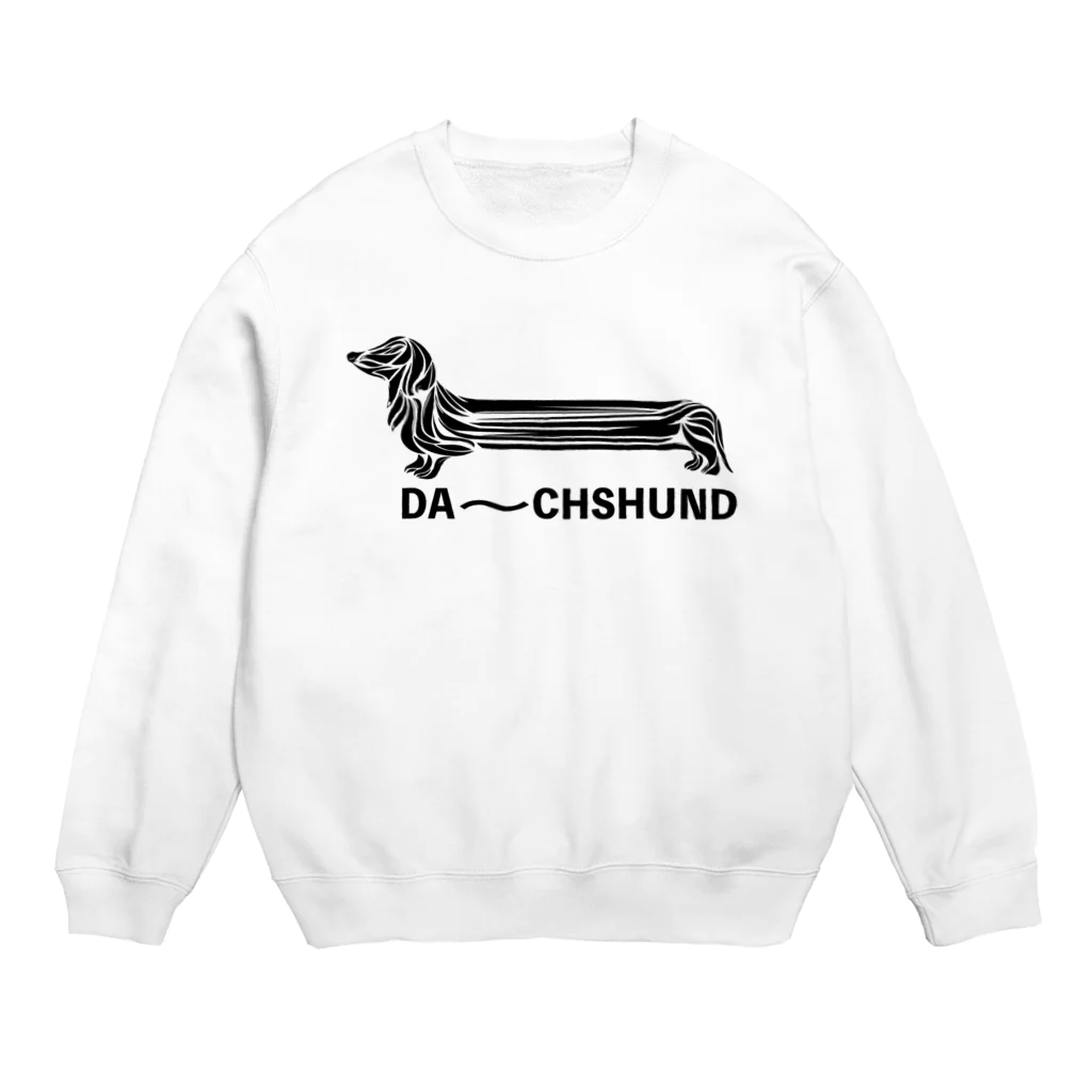 chicodeza by suzuriのダーーーークスフンド Crew Neck Sweatshirt