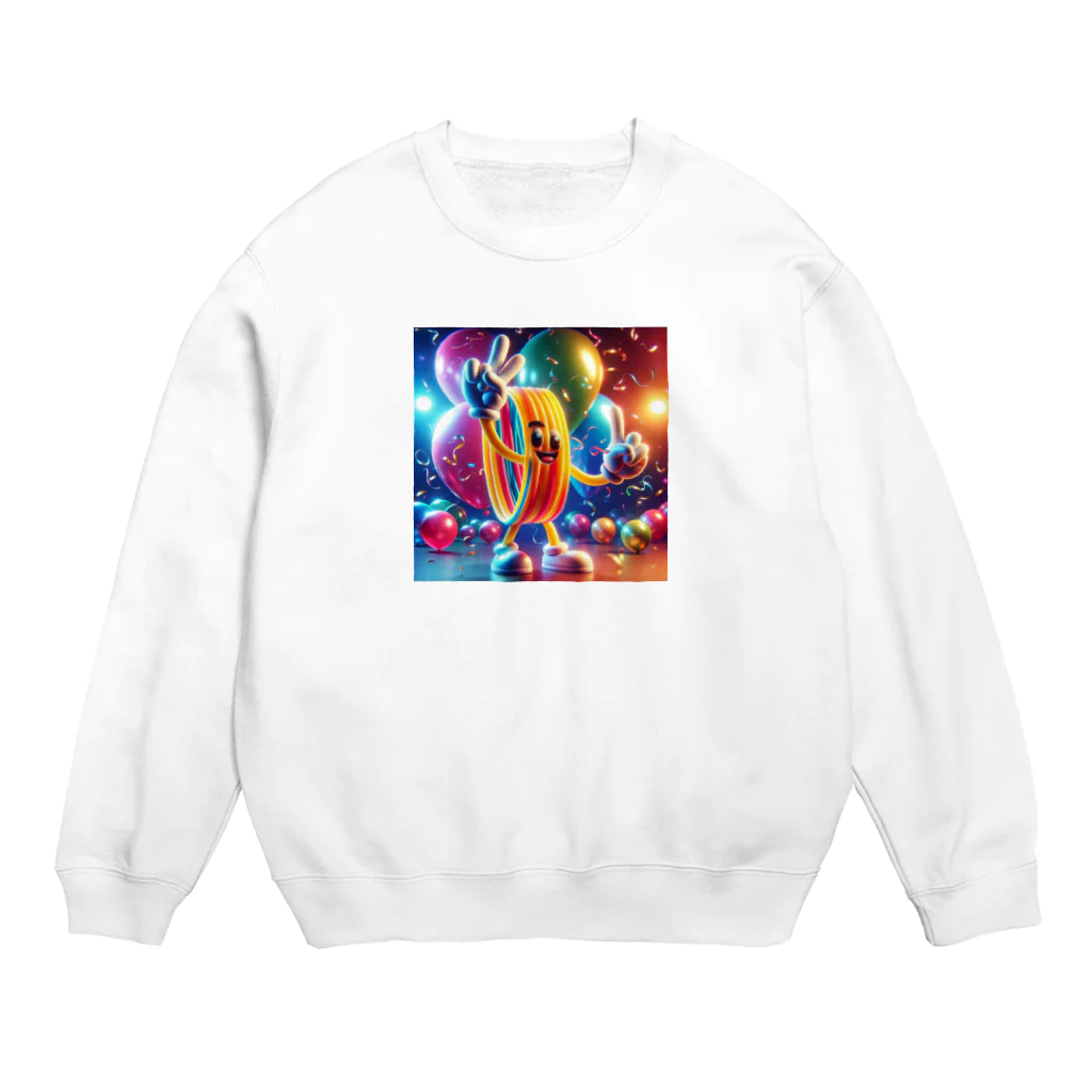 らばーばんどすとあの人型輪ゴム【イラスト風】 Crew Neck Sweatshirt