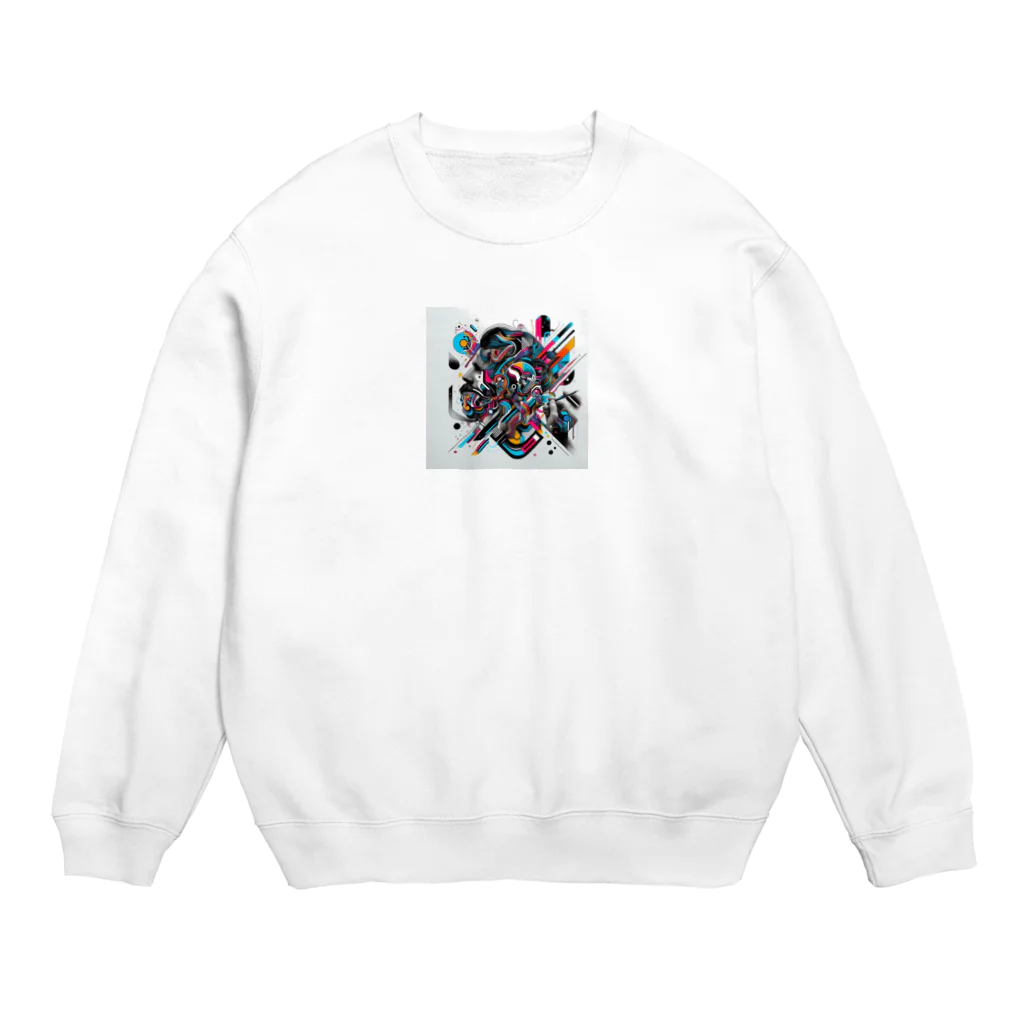 のだまクリエイターズらぼの近未来アート Crew Neck Sweatshirt