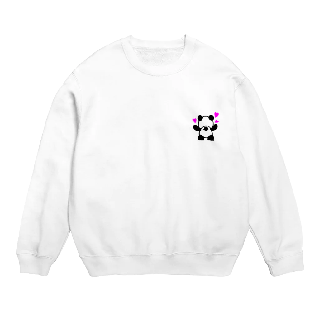 Calmeのるんるんぱんだくん Crew Neck Sweatshirt