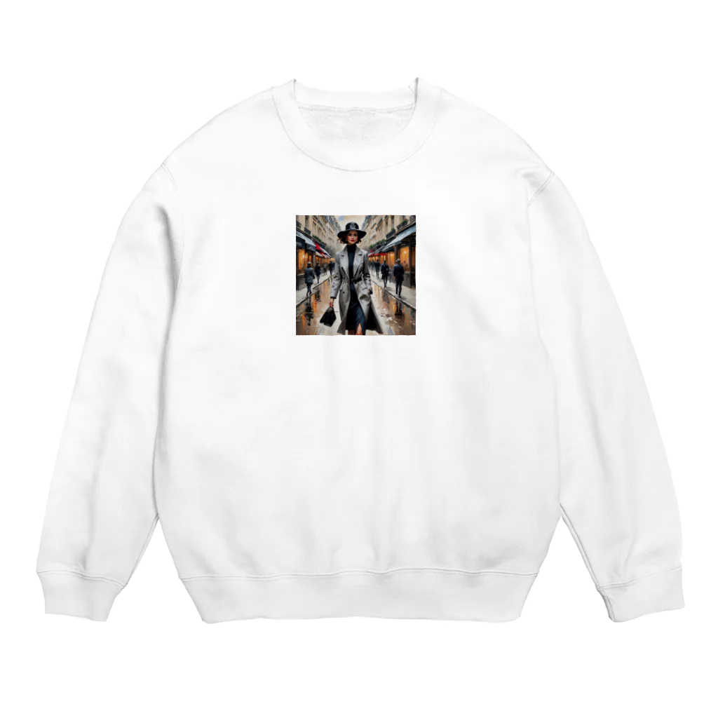 potepokeの"Inspired by Parisian streets" Crew Neck Sweatshirt