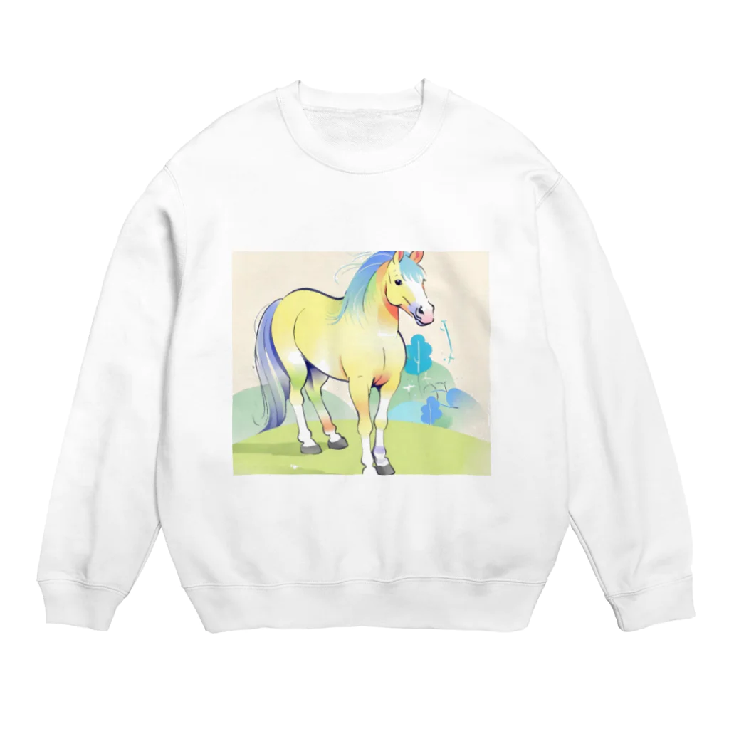 いちごソーダの母馬のフローラ Crew Neck Sweatshirt