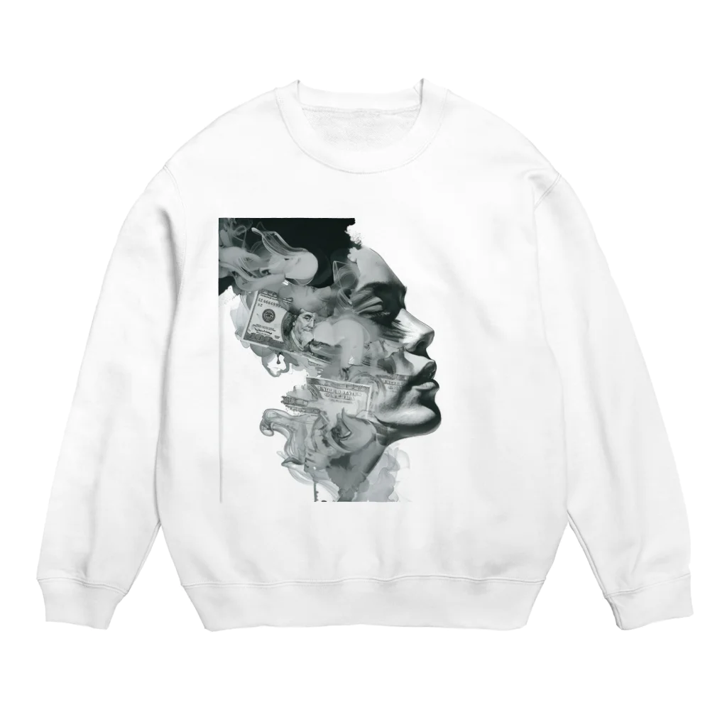 Lycoris Ant～リコリスアント～のアート「女性の横顔」 Crew Neck Sweatshirt