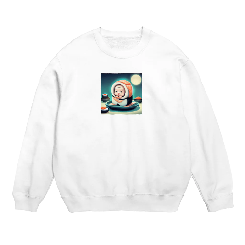 kumak0のお寿司の赤ちゃん Crew Neck Sweatshirt