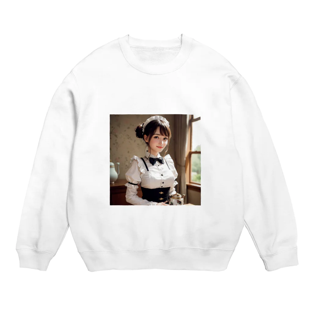 オリジナルグッズショップ KIJITORAのメイドさん Crew Neck Sweatshirt