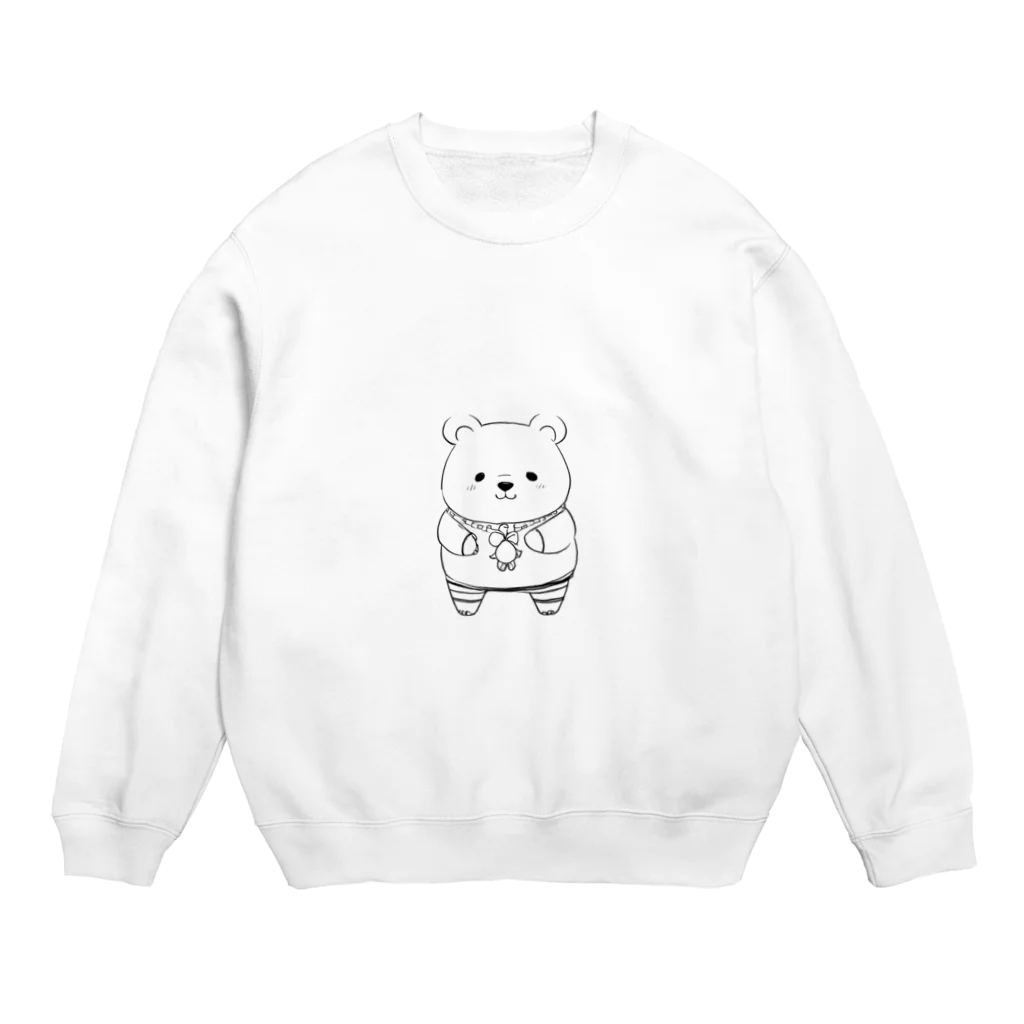 ganeshaのかわいいクマ Crew Neck Sweatshirt