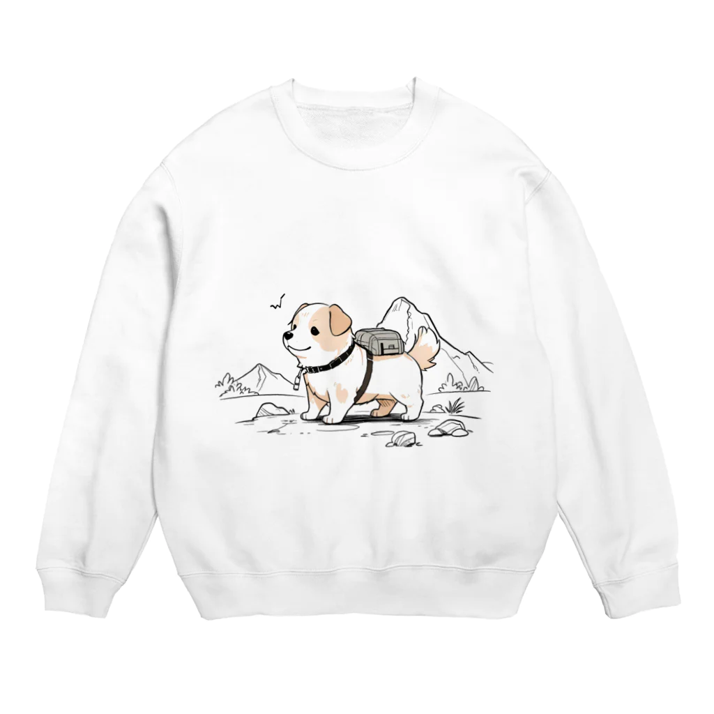 ganeshaのかわいい犬のバックグラウン Crew Neck Sweatshirt