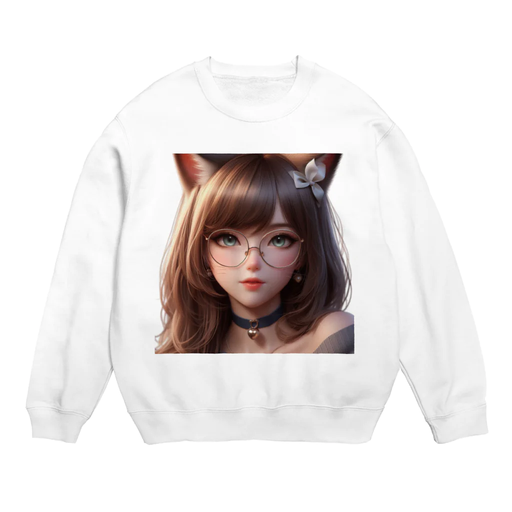 yos-1292583のねこニコばん Crew Neck Sweatshirt