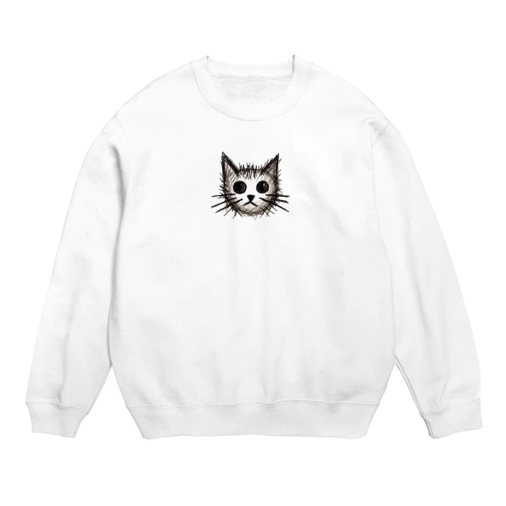 @猫グッズ製作所のねこ落書き Crew Neck Sweatshirt