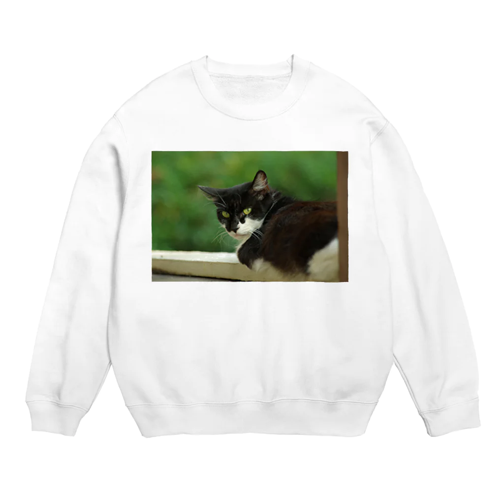 horidesuの振り向くネコ Crew Neck Sweatshirt