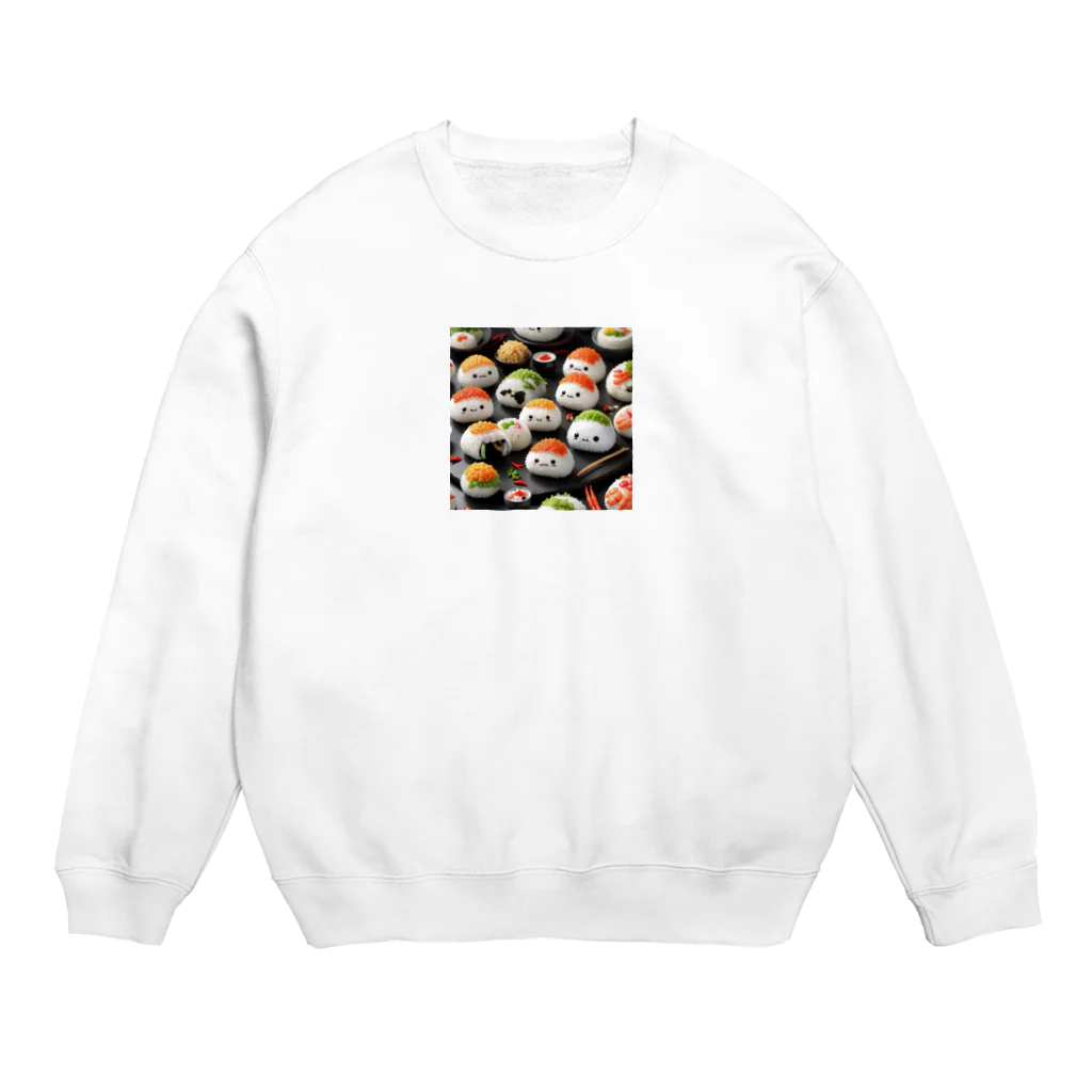 ふうがのかわいいおにぎり Crew Neck Sweatshirt