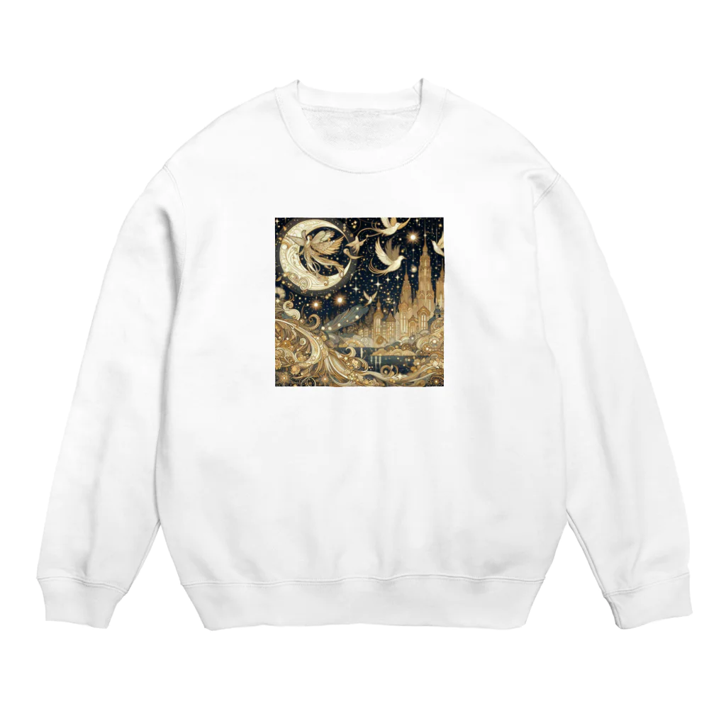 nico251の光り輝く金色の夜 Crew Neck Sweatshirt